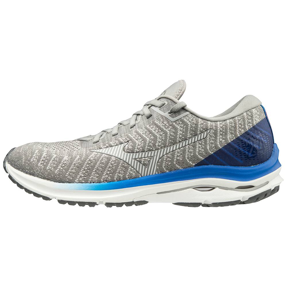 Mizuno Wave Rider 24 WAVEKNIT™ 2E (Wide) Férfi Futócipő Szürke/Fehér QGJ781692